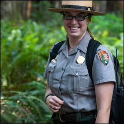 Female Redwood National Park Ranger near Orick