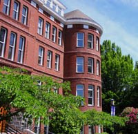 landscape and trees at University of Portland, Oregon