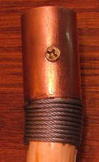 cedar walking stick tip